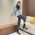 New winter Pu leather ladies high-top platform boots